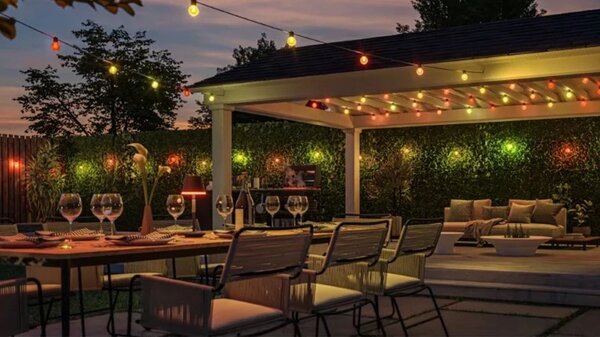 Venkovní světelný řetěz - prodloužení, bez zdroje LED 1000–20000K čierna IP65 Philips HUE White and Color Ambiance Festavia extension 8721103062857