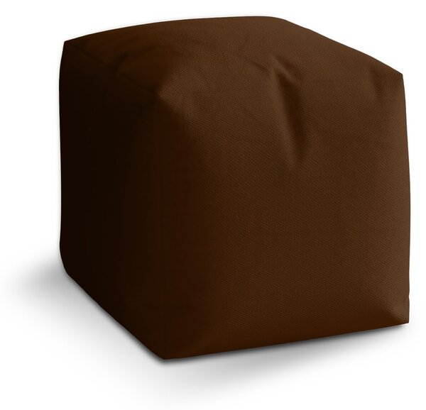 Sablio Taburet Cube Čokoládově hnědá: 40x40x40 cm