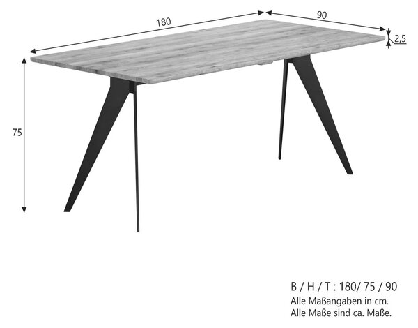 SOB Nábytek - Jídelní stůl divoký dub 160x90 Montpellier - F01005404G