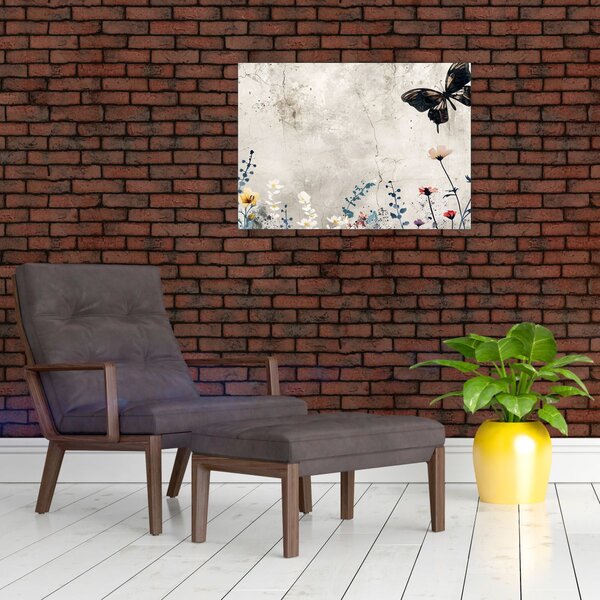 Obraz - Louka v betonu (70x50 cm)