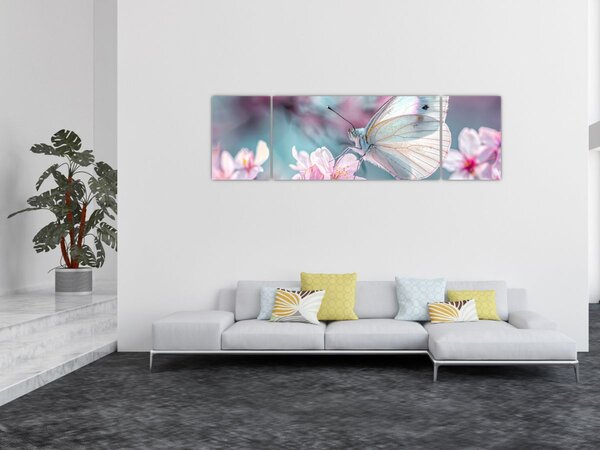 Obraz - Motýl na třešni (170x50 cm)