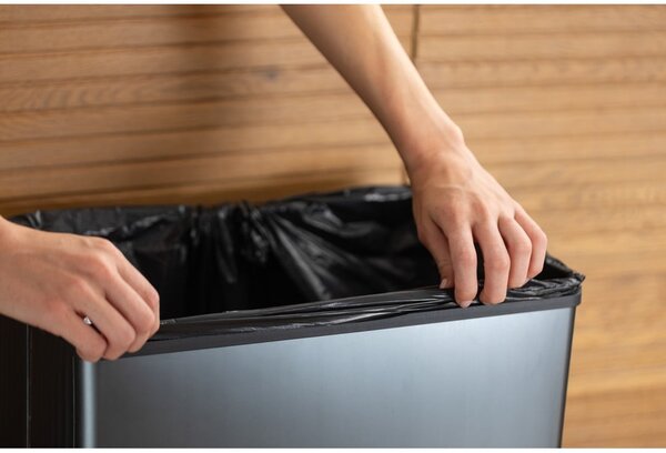 Šedý dotykový odpadkový koš z recyklovaného plastu 54 l Verto High – Curver