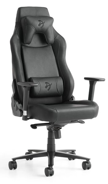 AJ Produkty Herní židle LUTON, široký sedák, syntetická kůže, černá