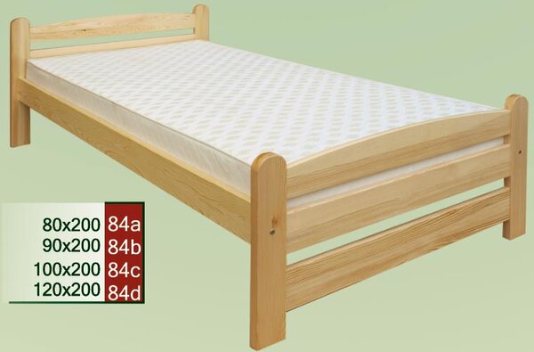 Dřevěná postel CLASSIC 84 z masivu borovice