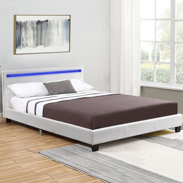 Juskys Čalouněná postel Verona 120 x 200 cm - bílá