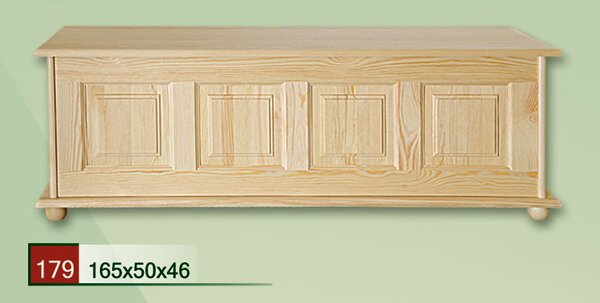 Dřevěná truhla peřiňák CLASSIC 179 z masivu borovice