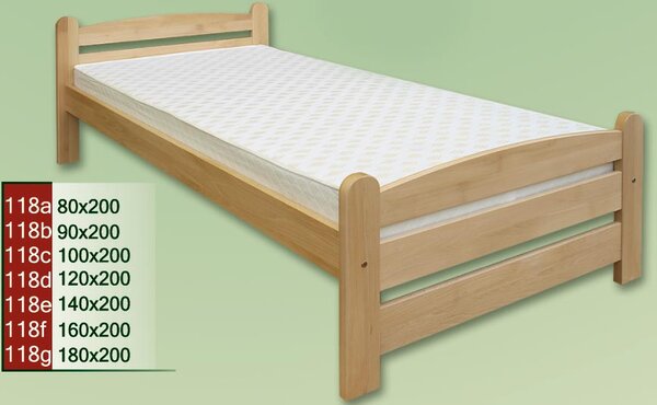Dvoulůžková postel CLASSIC 118 z masivu buk