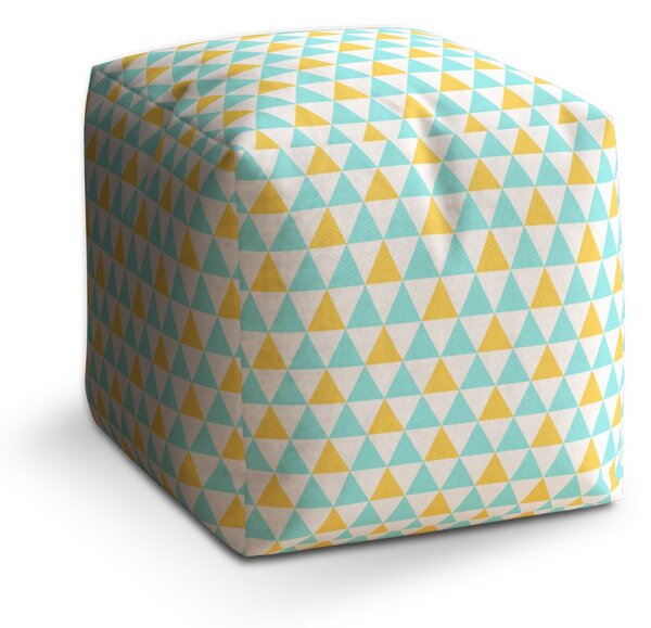 Sablio Taburet Cube Dvoubarevné trojúhelníky: 40x40x40 cm