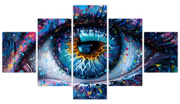 Obraz - Malba oka (125x70 cm)