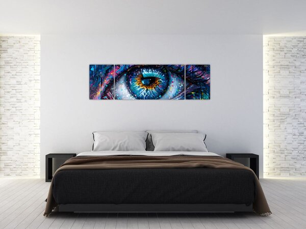 Obraz - Malba oka (170x50 cm)