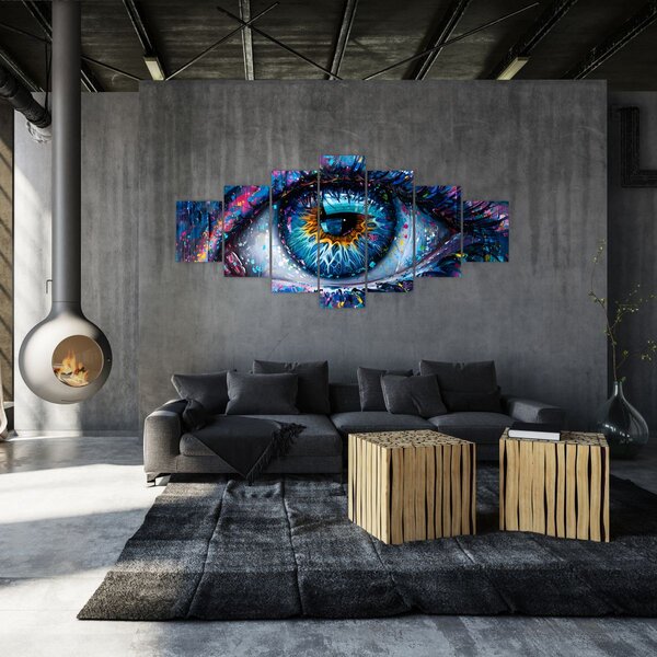 Obraz - Malba oka (210x100 cm)