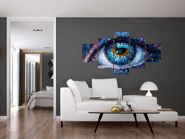 Obraz - Malba oka (125x70 cm)