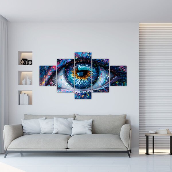 Obraz - Malba oka (125x70 cm)