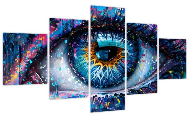 Obraz - Malba oka (125x70 cm)