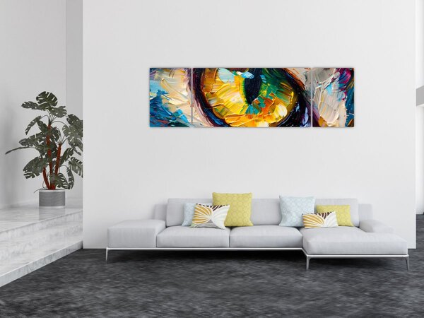 Obraz - Malba kočičího oka (170x50 cm)
