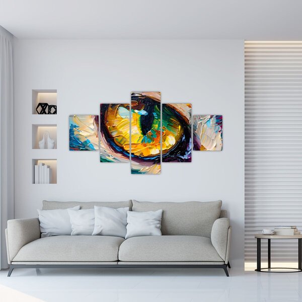 Obraz - Malba kočičího oka (125x70 cm)