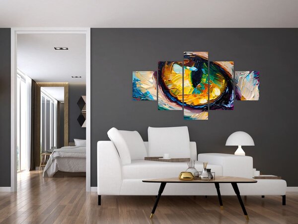 Obraz - Malba kočičího oka (125x70 cm)