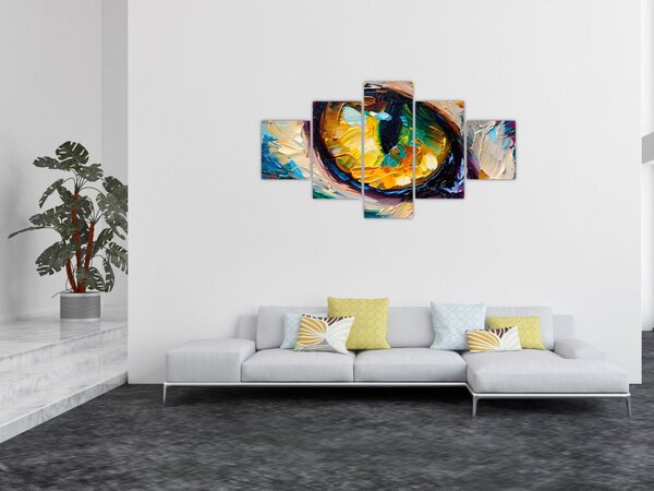Obraz - Malba kočičího oka (125x70 cm)