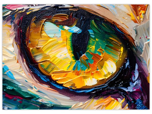 Obraz - Malba kočičího oka (70x50 cm)
