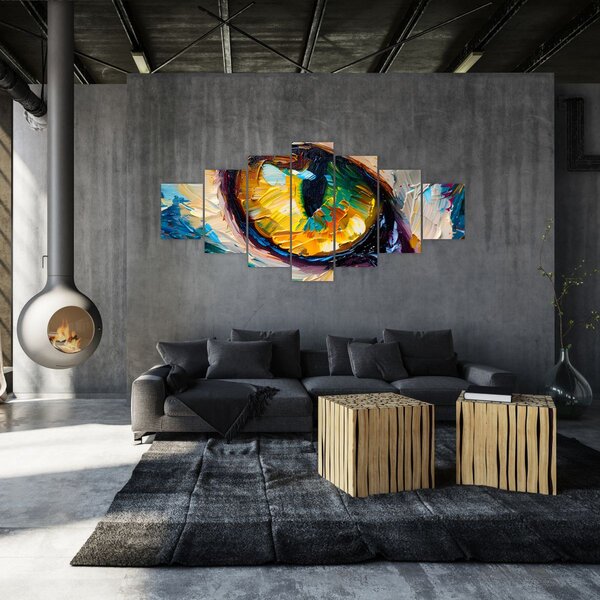 Obraz - Malba kočičího oka (210x100 cm)