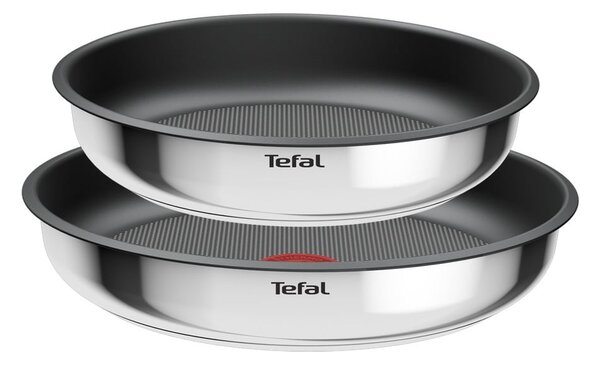 Nerezové pánve s nepřilnavým povrchem a odnímatelnou rukojetí v sadě 2 ks ø 26 cm INGENIO Cook Eat L8813S75 – Tefal