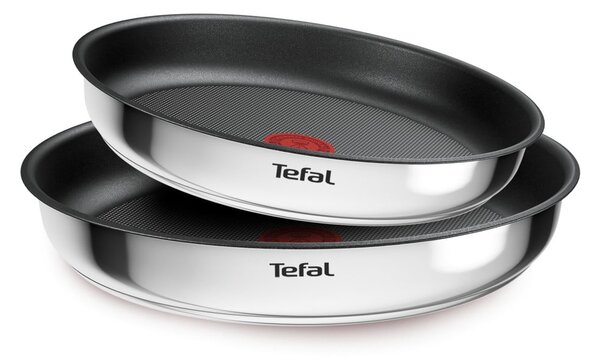 Nerezové pánve s nepřilnavým povrchem a odnímatelnou rukojetí v sadě 2 ks ø 26 cm INGENIO Cook Eat L8813S75 – Tefal