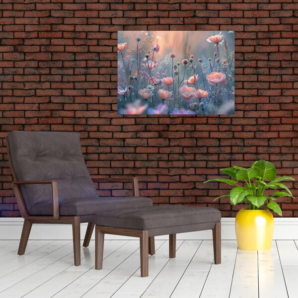Obraz - Květiny v pastelových barvách (70x50 cm)