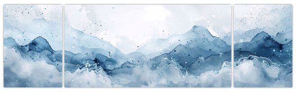 Obraz - Mraky a vlny, akvarel (170x50 cm)