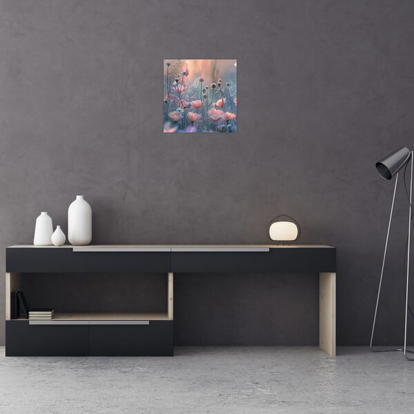 Obraz - Květiny v pastelových barvách (30x30 cm)