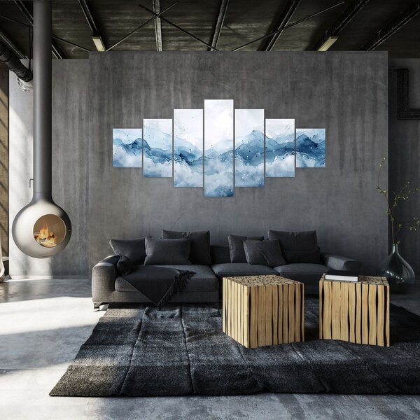 Obraz - Mraky a vlny, akvarel (210x100 cm)