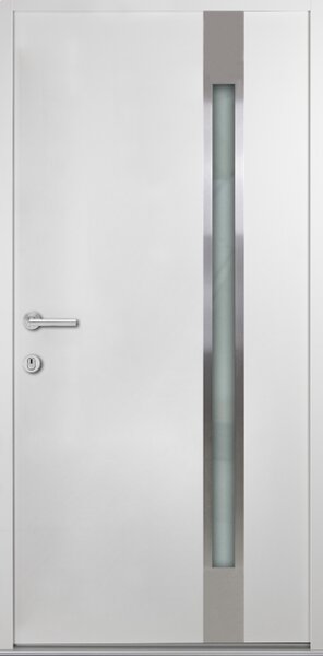 FM TÜREN Vchodové dveře s ocelovým opláštěním FM Turen model NBT04 Orientace dveří: Levé, otevírání ven, Dekor: Antracit, Standardní rozměr: 90 cm x 200 cm - vnější rozměr rámu