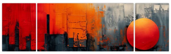 Obraz - Abstraktní malba města (170x50 cm)