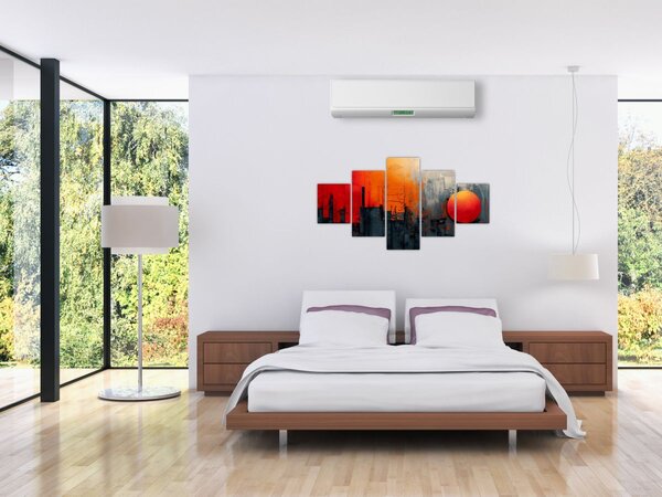 Obraz - Abstraktní malba města (125x70 cm)