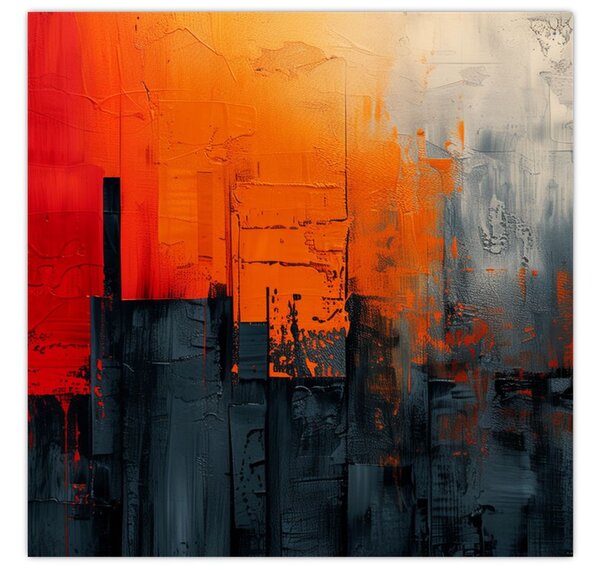 Obraz - Abstraktní malba města (30x30 cm)