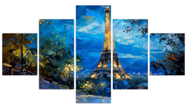 Obraz - Olejomalba Eiffelovy věže (125x70 cm)