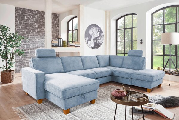 SEDACÍ SOUPRAVA, textil, světle modrá Sit & More - Sedací soupravy, Online Only