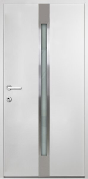 FM TÜREN Vchodové dveře s ocelovým opláštěním FM Turen model NBT05 Orientace dveří: Pravé, otevírání dovnitř, Dekor: Antracit, Standardní rozměr: 100 cm x 200 cm - vnější rozměr rámu