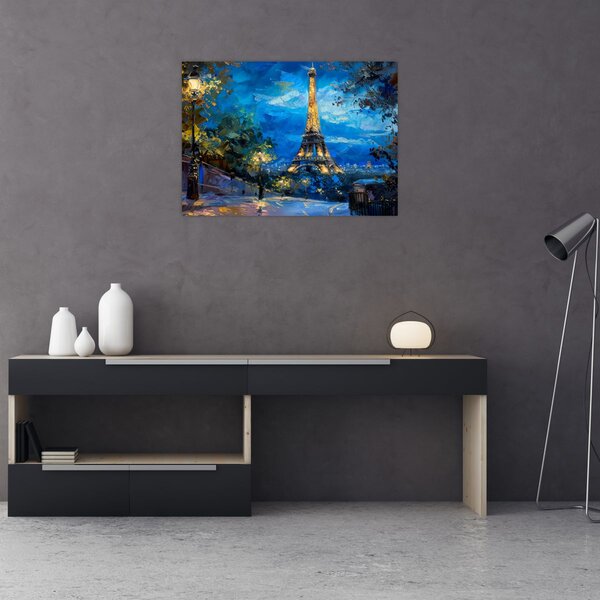 Obraz - Olejomalba Eiffelovy věže (70x50 cm)