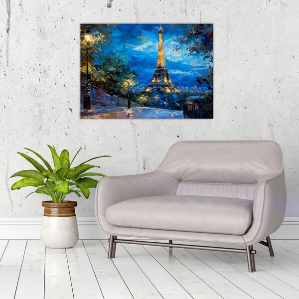 Obraz - Olejomalba Eiffelovy věže (70x50 cm)