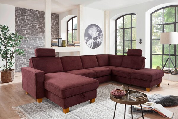 SEDACÍ SOUPRAVA, textil, tmavě červená Sit & More - Sedací soupravy, Online Only