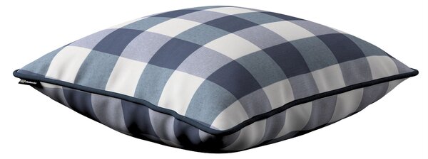 Gabi - potah na polštář šňůrka po obvodu barva tmavě modrá látka vzorované