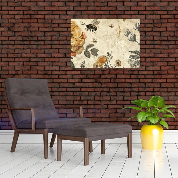 Obraz - Včelí louka (70x50 cm)