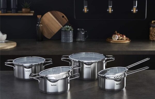 Tefal - Sada hrnců 10 ks NORDICA nerez