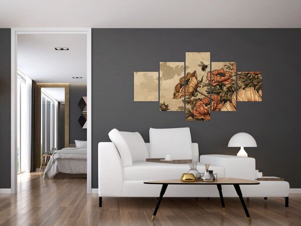 Obraz - Včelí louka II. (125x70 cm)