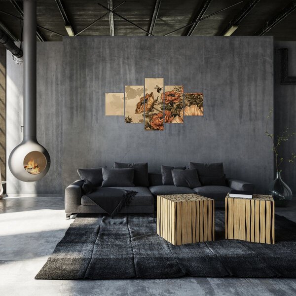 Obraz - Včelí louka II. (125x70 cm)