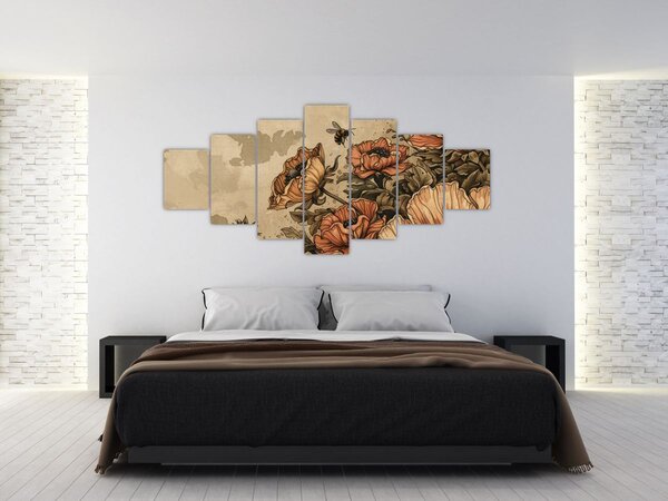 Obraz - Včelí louka II. (210x100 cm)