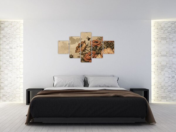 Obraz - Včelí louka II. (125x70 cm)