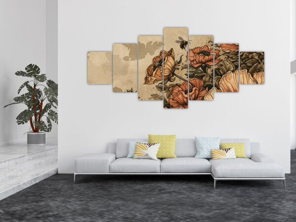 Obraz - Včelí louka II. (210x100 cm)