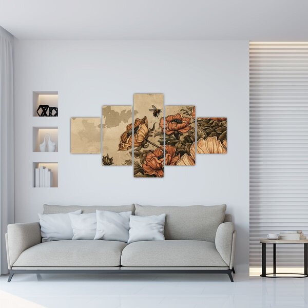 Obraz - Včelí louka II. (125x70 cm)