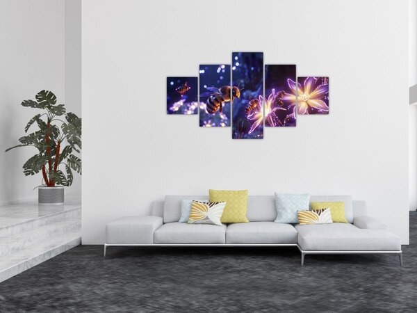 Obraz - Včelí louka III. (125x70 cm)